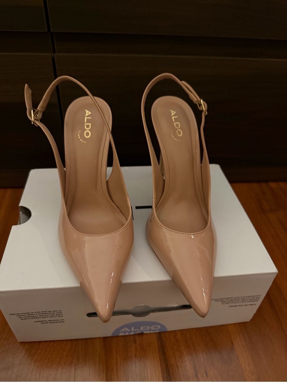 ALDO Nude Patent Pointed-Toe Pumps